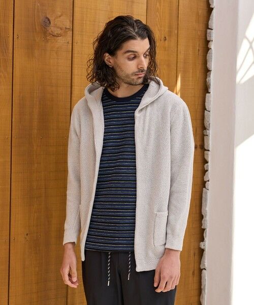MEN'S BIGI / メンズビギ カーディガン・ボレロ | ウォッシャブル釦レスパーカーカーディガン（ベージュ）