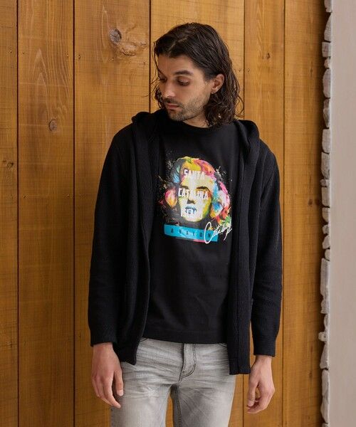 MEN'S BIGI / メンズビギ カーディガン・ボレロ | ウォッシャブル釦レスパーカーカーディガン（ブラック）