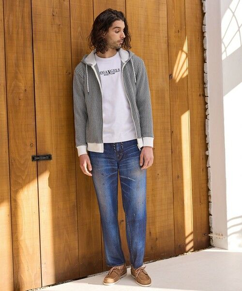 MEN'S BIGI / メンズビギ スウェット | ポリエステルニットジャガードパーカー | 詳細1