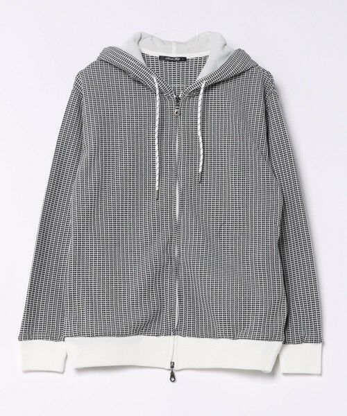 MEN'S BIGI / メンズビギ スウェット | ポリエステルニットジャガードパーカー | 詳細2