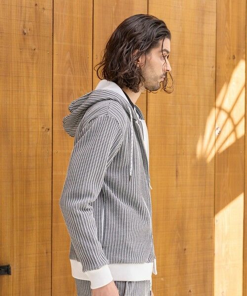 MEN'S BIGI / メンズビギ スウェット | ポリエステルニットジャガードパーカー | 詳細4