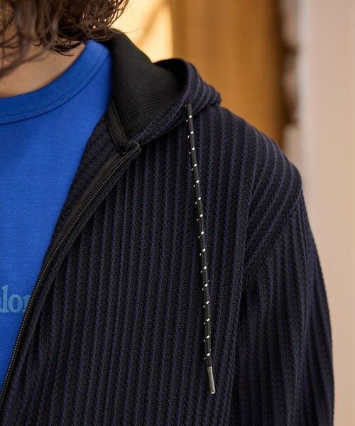MEN'S BIGI / メンズビギ スウェット | ポリエステルニットジャガードパーカー | 詳細11