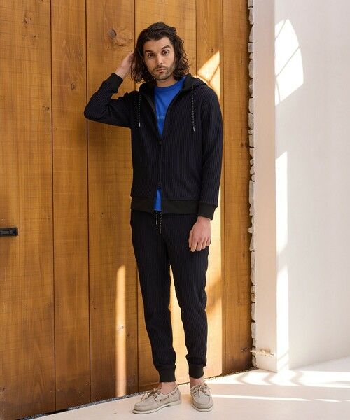 MEN'S BIGI / メンズビギ スウェット | ポリエステルニットジャガードパーカー | 詳細6