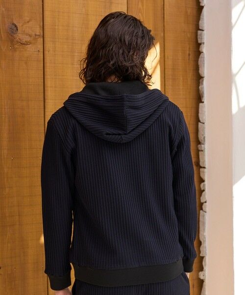 MEN'S BIGI / メンズビギ スウェット | ポリエステルニットジャガードパーカー | 詳細9