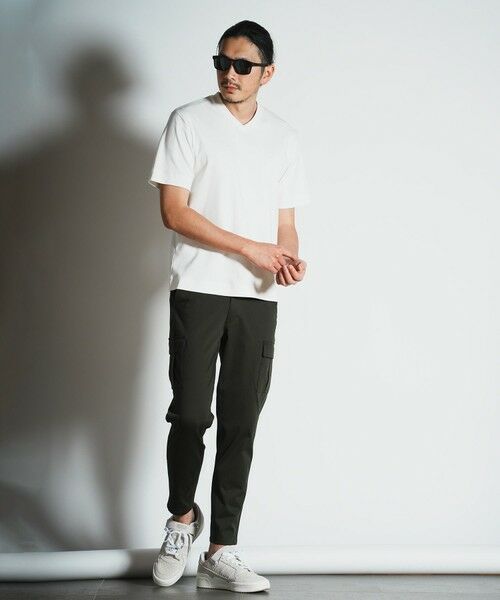 MEN'S BIGI / メンズビギ Tシャツ | シルケットスムースVネックTシャツ | 詳細1