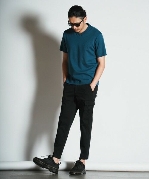 MEN'S BIGI / メンズビギ Tシャツ | シルケットスムースVネックTシャツ | 詳細6