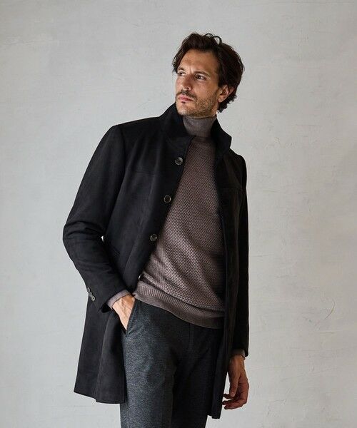 MEN'S BIGI / メンズビギ ダウンジャケット・ベスト | フェイクスエードスタンドカラースリムコート | 詳細2