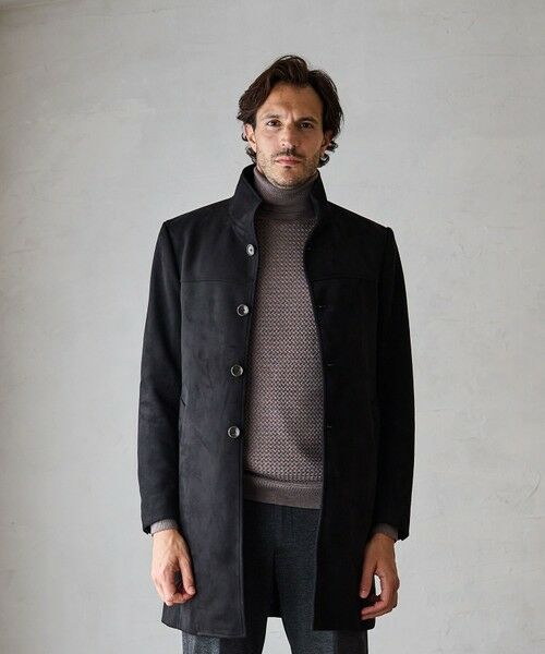 MEN'S BIGI / メンズビギ ダウンジャケット・ベスト | フェイクスエードスタンドカラースリムコート | 詳細4