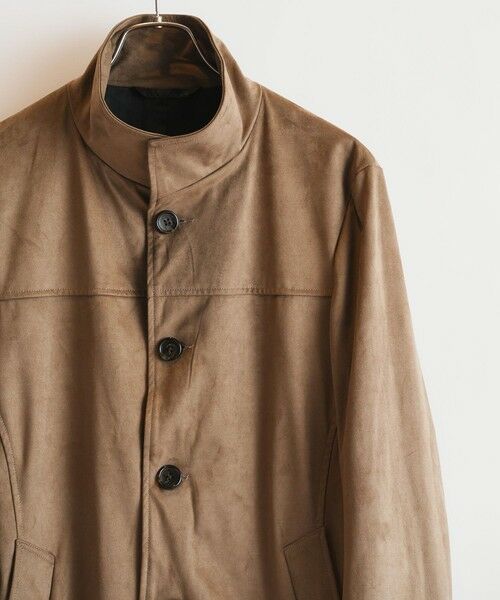 MEN'S BIGI / メンズビギ ダウンジャケット・ベスト | フェイクスエードスタンドカラースリムコート | 詳細8