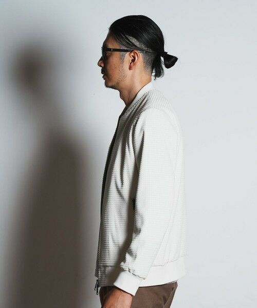 MEN'S BIGI / メンズビギ ブルゾン | シャイニーダイヤモンドチェックドビーモールツィードボンバージャケット | 詳細3