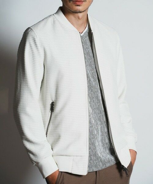 MEN'S BIGI / メンズビギ ブルゾン | シャイニーダイヤモンドチェックドビーモールツィードボンバージャケット | 詳細5
