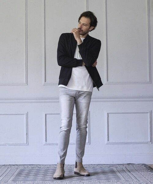 MEN'S BIGI / メンズビギ ブルゾン | シャイニーダイヤモンドチェックドビーモールツィードボンバージャケット | 詳細8