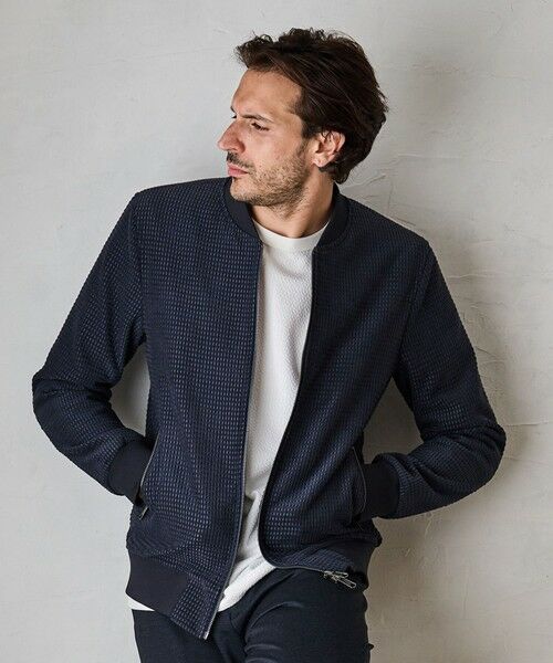 MEN'S BIGI / メンズビギ ブルゾン | シャイニーダイヤモンドチェックドビーモールツィードボンバージャケット | 詳細11