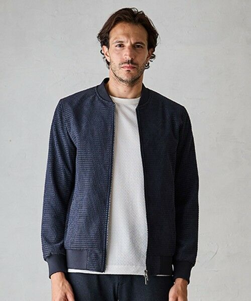 MEN'S BIGI / メンズビギ ブルゾン | シャイニーダイヤモンドチェックドビーモールツィードボンバージャケット | 詳細12