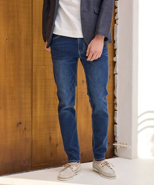 MEN'S BIGI / メンズビギ デニムパンツ | 9ozハイパーストレッチスラブデニムパンツ（ネイビー）