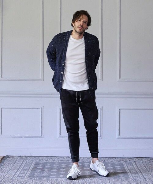 MEN'S BIGI / メンズビギ チノ・ワークパンツ | 1PIU1UGUALE3 別注シャドーベルベットセットアップジョガーパンツ | 詳細1