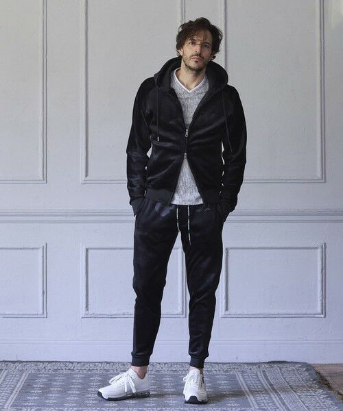 MEN'S BIGI / メンズビギ チノ・ワークパンツ | 1PIU1UGUALE3 別注シャドーベルベットセットアップジョガーパンツ | 詳細2