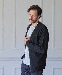 MEN'S BIGI / メンズビギ カーディガン・ボレロ | シアー デサイン ボタンレス カーディガン