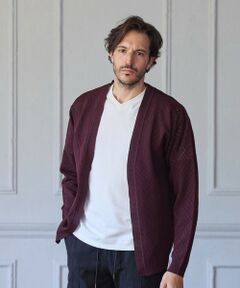 MEN'S BIGI / メンズビギ カーディガン・ボレロ | シアー デサイン ボタンレス カーディガン