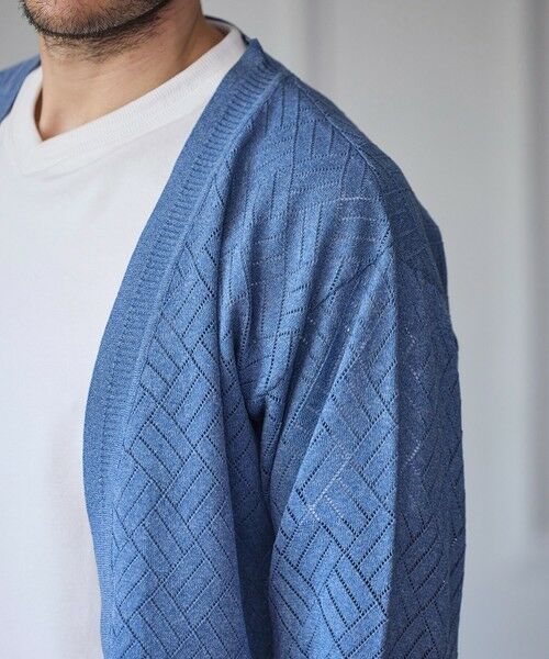MEN'S BIGI / メンズビギ カーディガン・ボレロ | シアー デサイン ボタンレス カーディガン | 詳細14