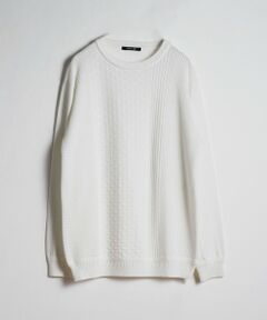 MEN'S BIGI / メンズビギ ニット・セーター | ハイゲージ(12GG)ウール混ニット