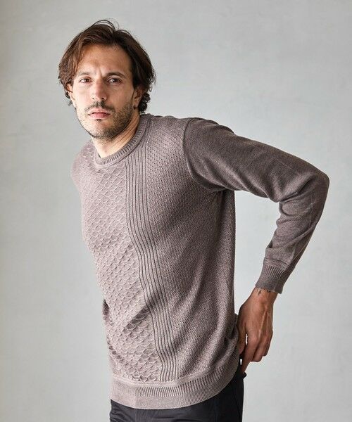 MEN'S BIGI / メンズビギ ニット・セーター | ハイゲージ(12GG)ウール混ニット | 詳細11
