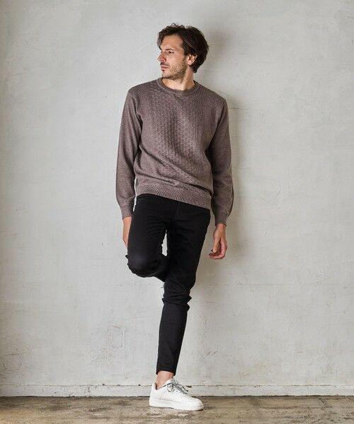MEN'S BIGI / メンズビギ ニット・セーター | ハイゲージ(12GG)ウール混ニット | 詳細8