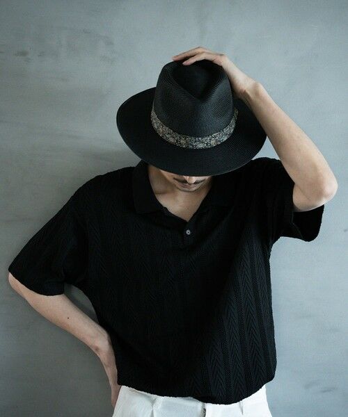MEN'S BIGI / メンズビギ ハット | ペイズリーブレードハット（ブラック）