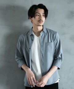 MEN'S BIGI / メンズビギ シャツ・ブラウス | ストレッチカチオン レギュラーカラーシャツ