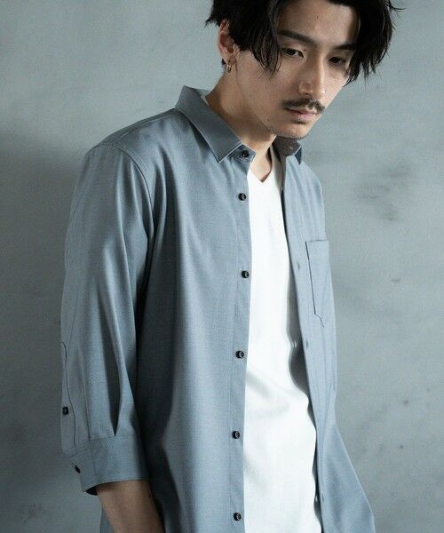 MEN'S BIGI / メンズビギ シャツ・ブラウス | ストレッチカチオン レギュラーカラーシャツ | 詳細3