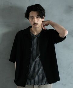 MEN'S BIGI / メンズビギ シャツ・ブラウス | シャイニングテレコジャージオープンカラーシャツ