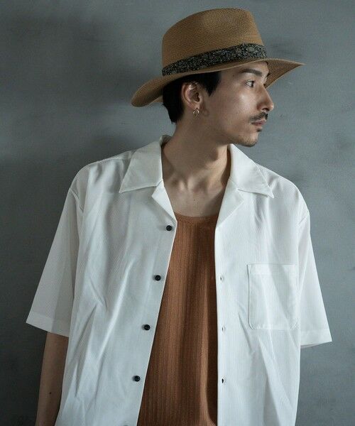 MEN'S BIGI / メンズビギ シャツ・ブラウス | シャイニングテレコジャージオープンカラーシャツ | 詳細3