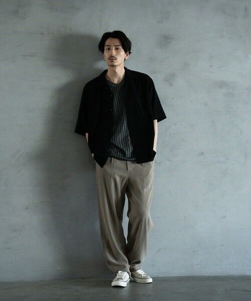 MEN'S BIGI / メンズビギ シャツ・ブラウス | シャイニングテレコジャージオープンカラーシャツ | 詳細4