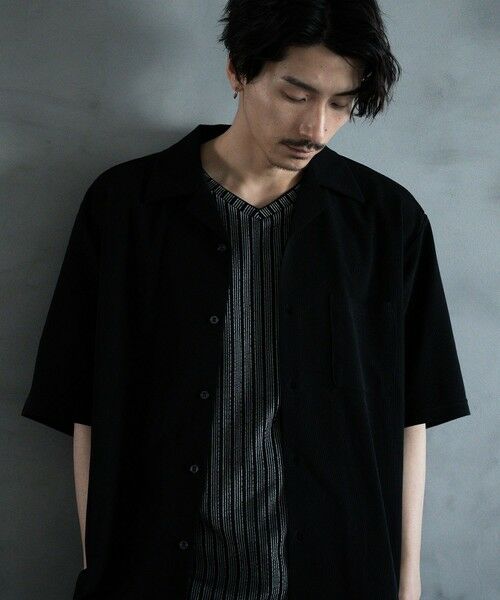 MEN'S BIGI / メンズビギ シャツ・ブラウス | シャイニングテレコジャージオープンカラーシャツ | 詳細6
