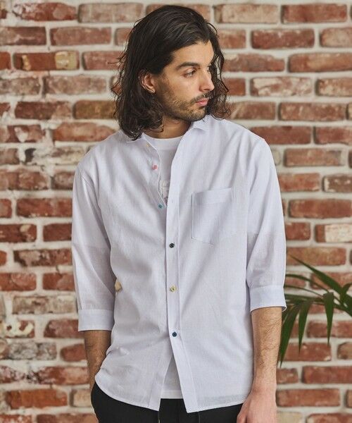 MEN'S BIGI / メンズビギ シャツ・ブラウス | COOL　MAXリネン混7分袖シャツ | 詳細2