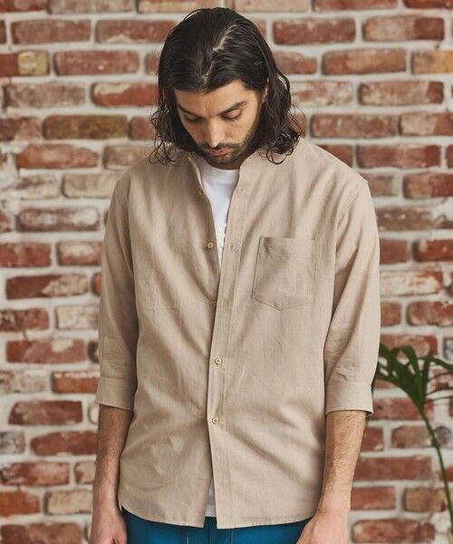 MEN'S BIGI / メンズビギ シャツ・ブラウス | COOL　MAXリネン混7分袖シャツ | 詳細5