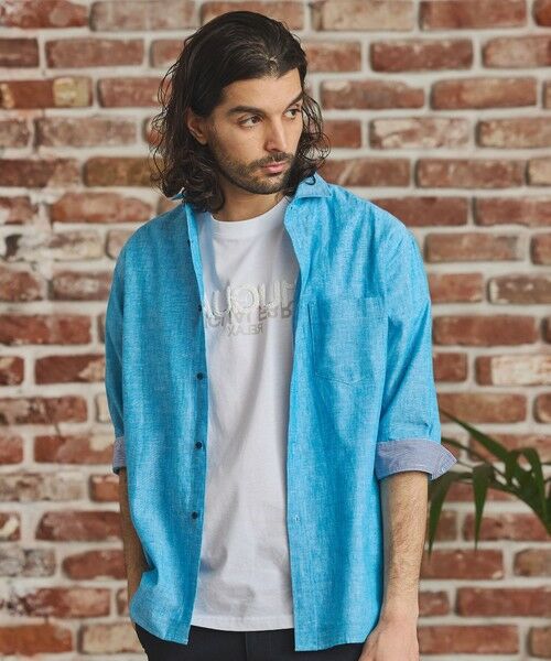 MEN'S BIGI / メンズビギ シャツ・ブラウス | COOL　MAXリネン混7分袖シャツ | 詳細8