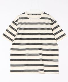 MEN'S BIGI / メンズビギ Tシャツ | ジャガードボーダーTシャツ