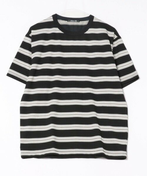 MEN'S BIGI / メンズビギ Tシャツ | ジャガードボーダーTシャツ | 詳細9