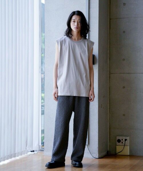 MEN'S BIGI / メンズビギ Tシャツ | ヴィンテージライクノースリーブシャツ | 詳細1