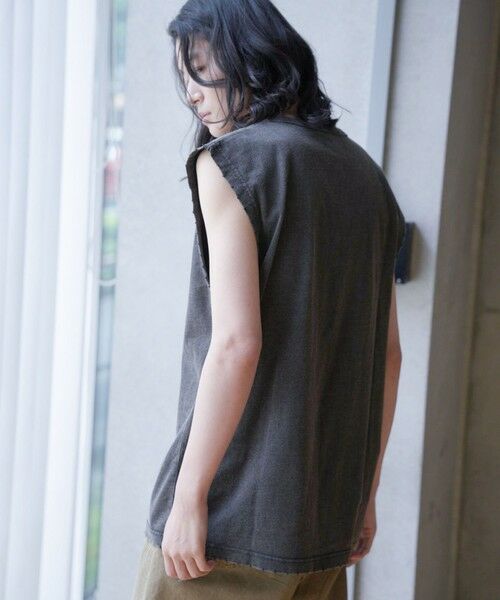 MEN'S BIGI / メンズビギ Tシャツ | ヴィンテージライクノースリーブシャツ | 詳細4