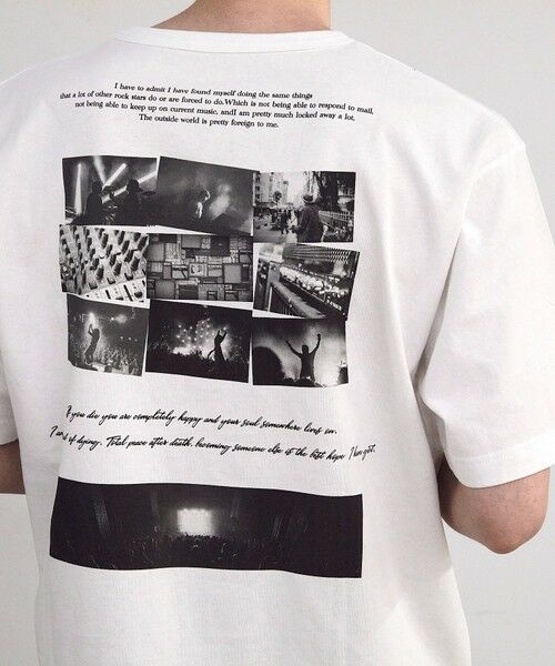 MEN'S BIGI / メンズビギ Tシャツ | アメリカンコットンバックフォトプリントT（ホワイト）