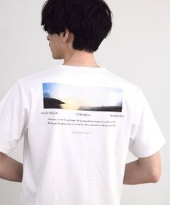 MEN'S BIGI / メンズビギ Tシャツ | シルケットバックロゴプリントTシャツ