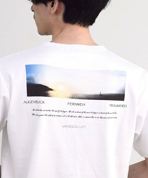 MEN'S BIGI / メンズビギ Tシャツ | シルケットバックロゴプリントTシャツ | 詳細4