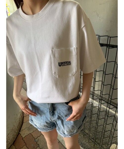 MEN'S BIGI / メンズビギ Tシャツ | ユニバーサルオーバーオール別注ポケットプリントTシャツ | 詳細6