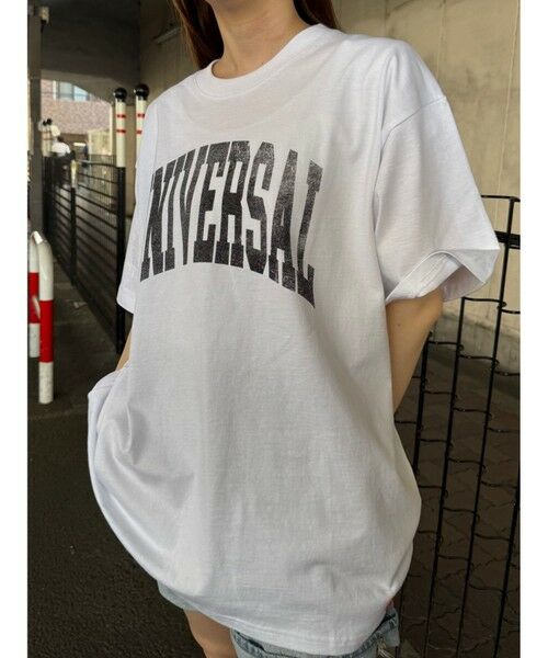 MEN'S BIGI / メンズビギ Tシャツ | ユニバーサルオーバーオール別注ビンテージ加工プリントTシャツ | 詳細6