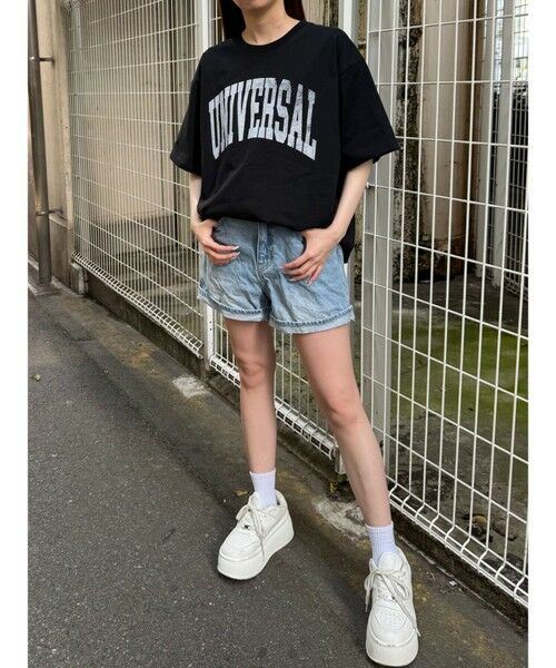 MEN'S BIGI / メンズビギ Tシャツ | ユニバーサルオーバーオール別注ビンテージ加工プリントTシャツ | 詳細12