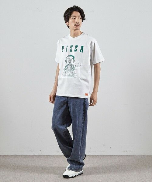 MEN'S BIGI / メンズビギ Tシャツ | ユニバーサルオーバーオール別注　WINDY JRビンテージ加工プリントTシャツ | 詳細1