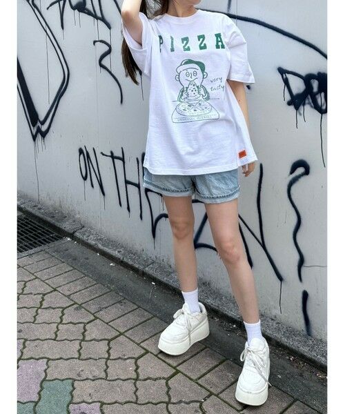 MEN'S BIGI / メンズビギ Tシャツ | ユニバーサルオーバーオール別注　WINDY JRビンテージ加工プリントTシャツ | 詳細5