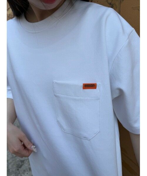MEN'S BIGI / メンズビギ Tシャツ | ユニバーサルオーバーオール別注バックプリントロゴししゅうポケットTシャツ | 詳細4